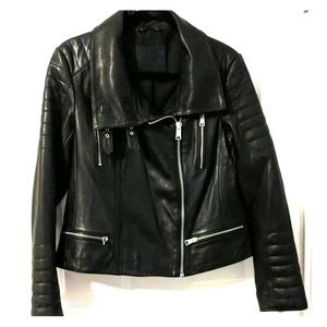 All Saints Steine Leather Jacket US 10 NWOT